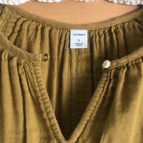 Old Navy Olive Gree Gauze Top - Picture 3 of 6